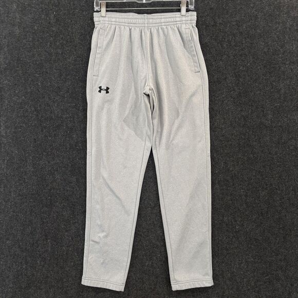 Under Armour Pants Mens Medium Gray ColdGear Fleece Lined Athletic Joggers - Picture 1 of 10